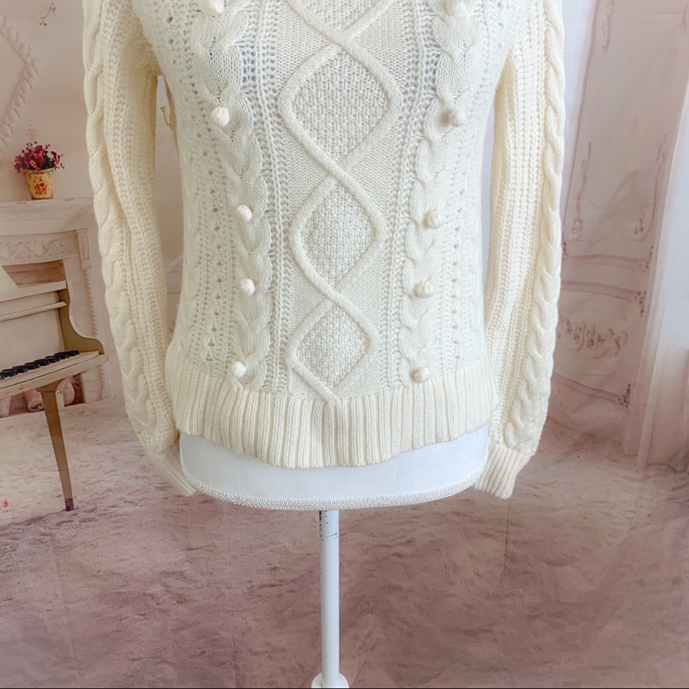 J Crew Azra Cable Knit Pull Over Sweater - Picture 5 of 11